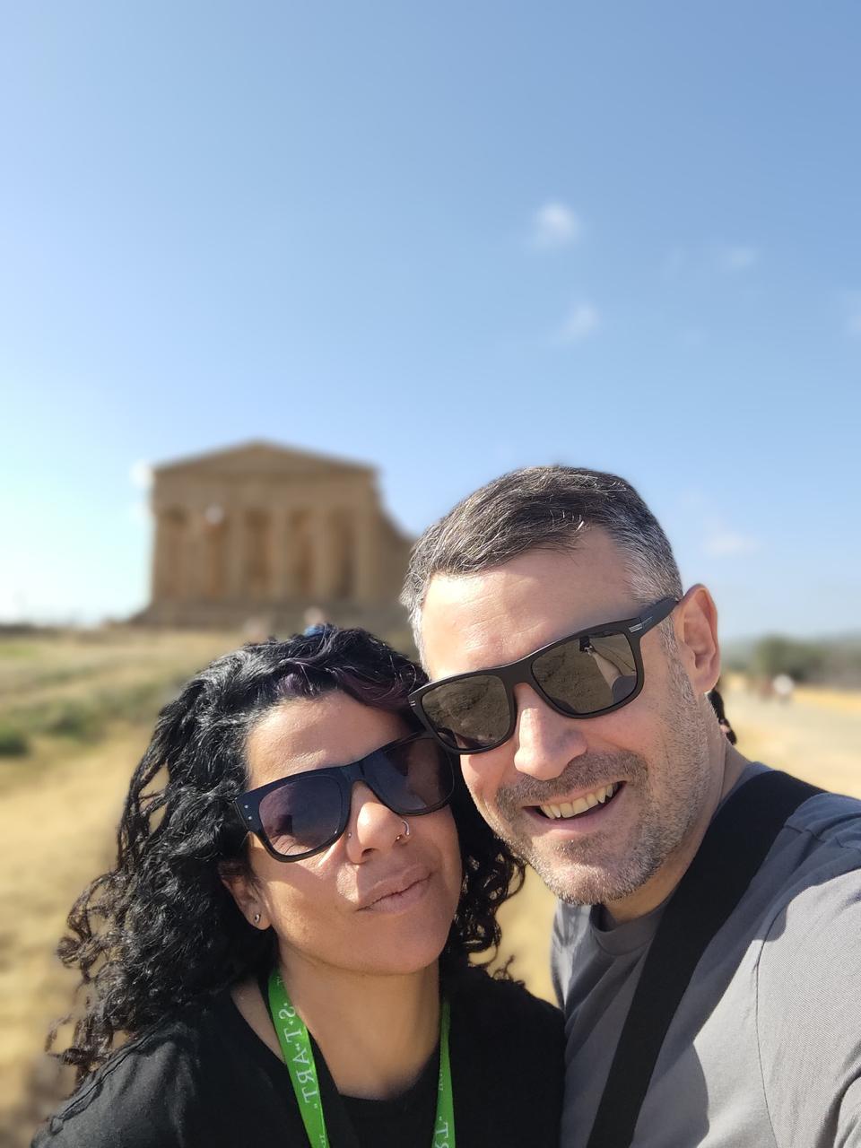 Selfie at the Valley of the Temples, Sicily