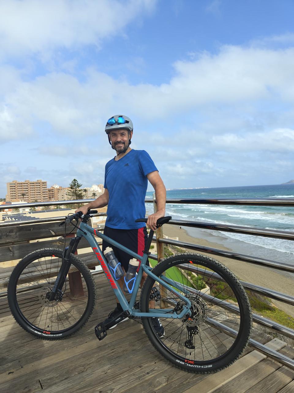 Mountain biking by the coast